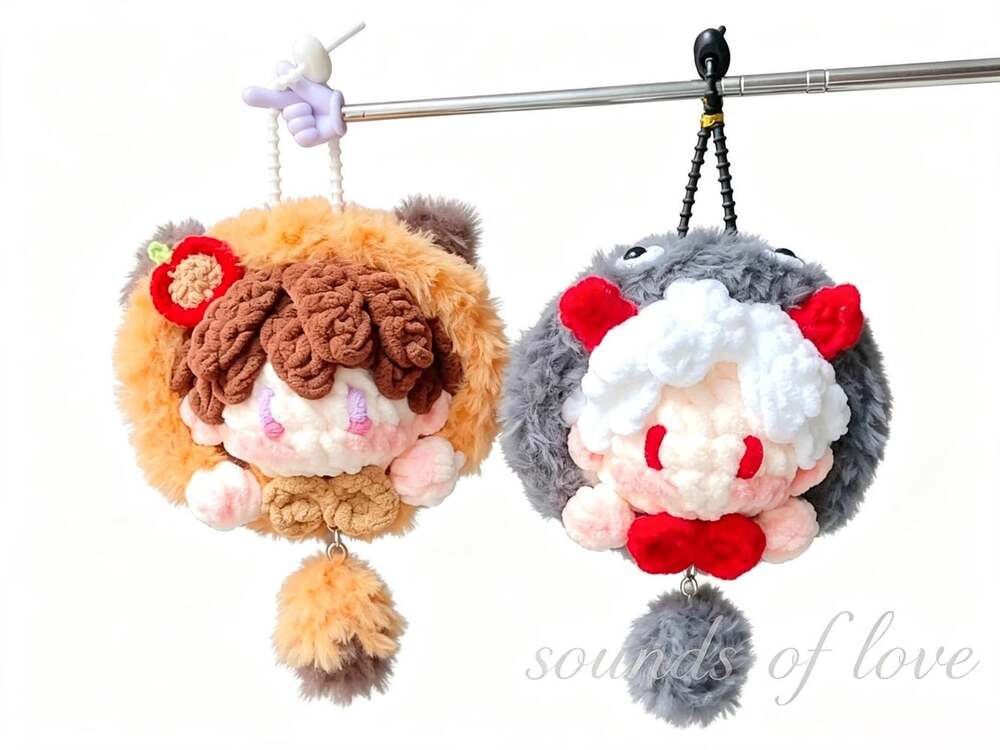 Crochet Bag Charm Love and Deepspace Zipper Charm,Zayne/Sylus/Caleb